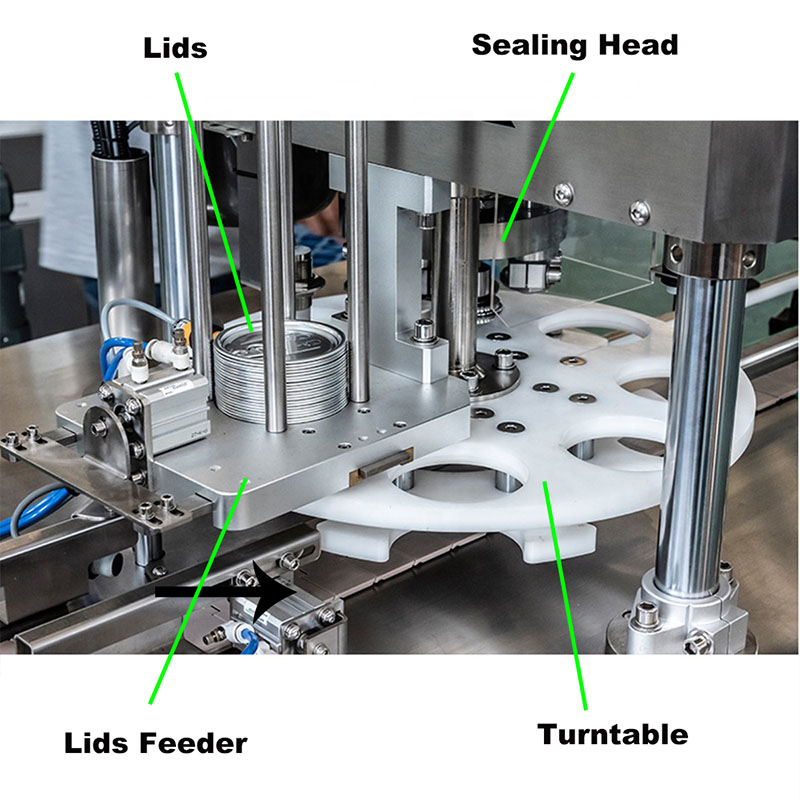 الشركة المصنعة توريد آلة ختم الأغذية المعلبة الأوتوماتيكية لعلب الصفيح