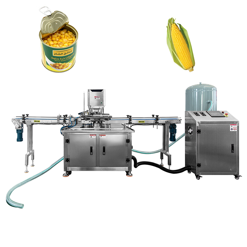 سعر المصنع يمكن للألومنيوم الفاكهة المعلبة أغذية الحيوانات الأليفة 603 القصدير آلة ختم الفراغ التلقائي